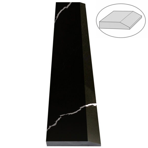 Nero Marquino Black Stone Single Hollywood Saddle Threshold – One Sloped Edge