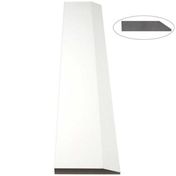 Pure White Stone Single Hollywood Saddle Threshold Pure White Stone Single Hollywood Saddle Threshold – One Sloped Edge