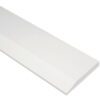 Pure White Stone Single Hollywood Saddle Threshold Pure White Stone Single Hollywood Saddle Threshold with one sloped edge and one straight edge for smooth doorway and floor transitions.
