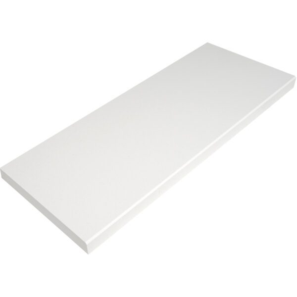 Pure White Stone Shower Wall Niche Shelf Pure White Stone Shower Wall Niche Shelf with a smooth solid white finish for recessed shower storage in tile and walk-in showers.