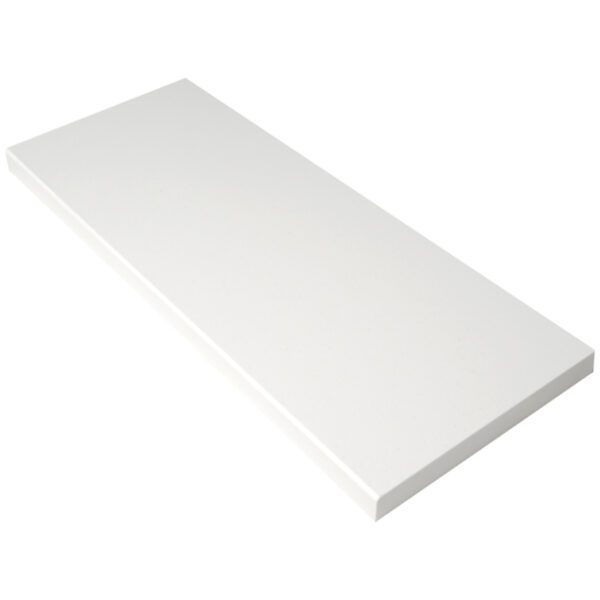 Pure White Stone Shower Wall Niche Shelf Pure White Stone Shower Wall Niche Shelf with a smooth solid white finish for recessed shower storage in tile and walk-in showers.