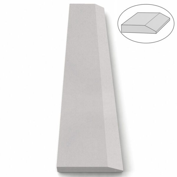 Silver Grey Stone Single Hollywood Saddle Threshold Silver Grey Stone Single Hollywood Saddle Threshold – One Sloped Edge