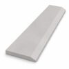 Silver Grey Stone Single Hollywood Saddle Threshold Silver Grey Stone Single Hollywood Saddle Threshold with one sloped edge and one straight edge, featuring a matte silver gray stone surface for smooth, durable doorway and floor transitions.
