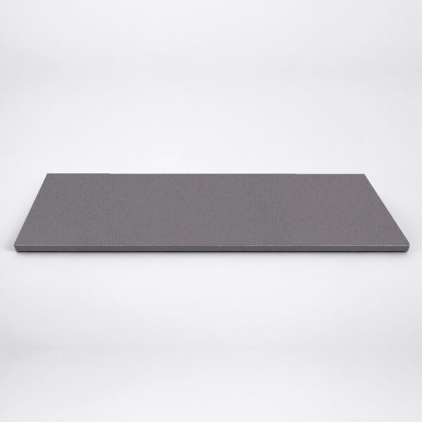 Space Grey Stone Shower Bench Seat Space grey stone shower bench seat with a smooth surface and modern rectangular design.