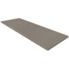 Taupe grey stone shower bench seat with a smooth surface and modern rectangular design.