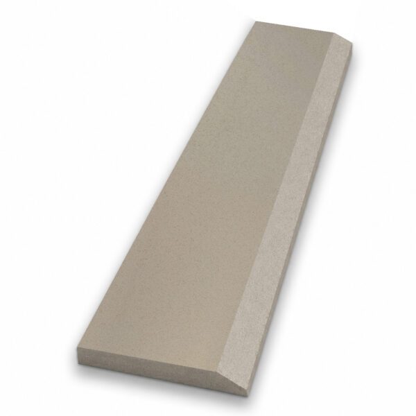 Taupe Grey Stone Single Hollywood Saddle Threshold Taupe Grey Stone Single Hollywood Saddle Threshold with one sloped edge and one straight edge, featuring a warm taupe gray stone surface with subtle natural variation for smooth, durable doorway and floor transitions.