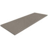 Taupe grey stone shower bench seat with a smooth surface and modern rectangular design.