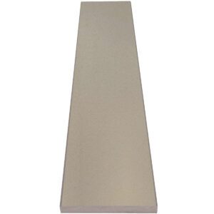 Taupe Grey Stone Shower Curb Top with a warm taupe-gray finish, precision-cut beveled edges, and durable engineered stone construction, designed as a premium shower sill and curb cap for tile showers, walk-in showers, and frameless glass shower enclosures.