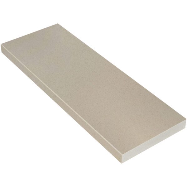 Taupe Grey Stone Shower Niche Shelf with a polished finish, precision-cut edges, and a warm taupe grey engineered stone surface, designed for recessed shower niches, tile showers, and modern bathroom storage.
