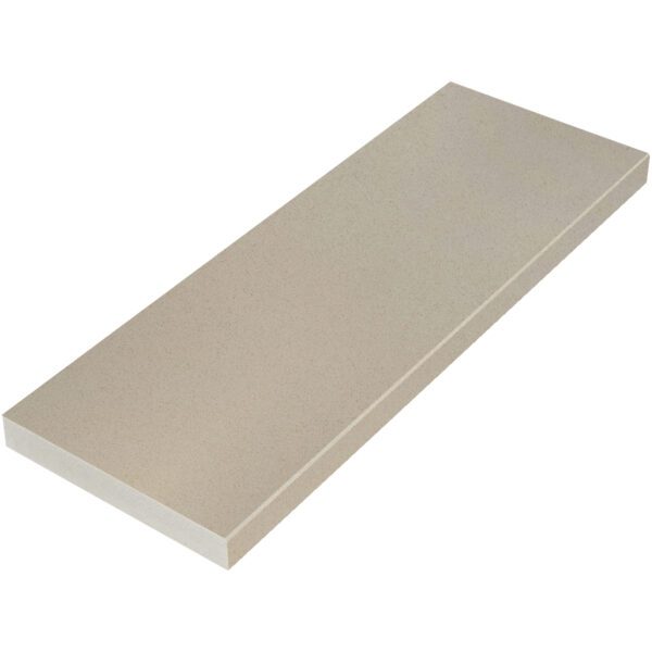 Taupe Grey Stone Shower Niche Shelf with a polished finish, precision-cut edges, and a warm taupe grey engineered stone surface, designed for recessed shower niches, tile showers, and modern bathroom storage.