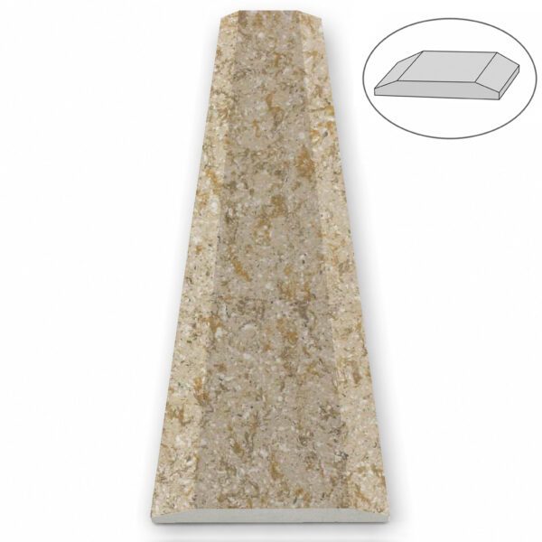 Walnut Brown Stone Double Hollywood Saddle Threshold – ADA Sloped Edge