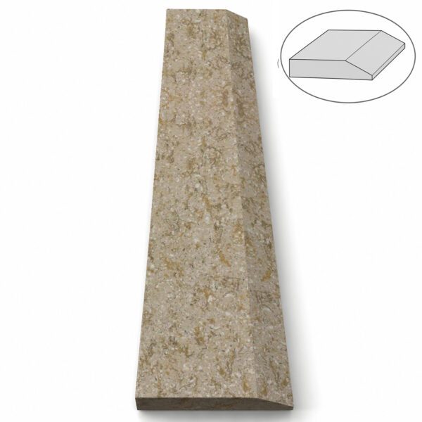 Walnut Brown Stone Single Hollywood Saddle Threshold – One Sloped Edge