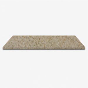 Walnut Brown Stone Shower Bench Seat Walnut brown stone shower bench seat with a smooth surface and modern rectangular design.
