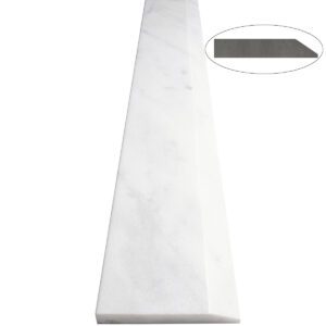 White Marble Stone Single Hollywood Saddle Threshold White Marble Stone Single Hollywood Saddle Threshold – One Sloped Edge
