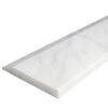 White Marble Stone Single Hollywood Saddle Threshold White Marble Stone Single Hollywood Saddle Threshold with one sloped edge and one straight edge, featuring a soft white surface with subtle natural variation for smooth, durable doorway and floor transitions.